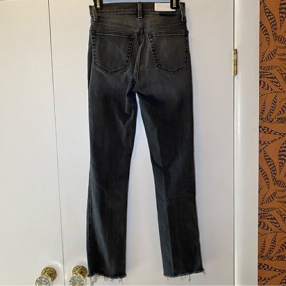 RE/DONE 80s Slim Straight-Leg Jeans Black Women’s Size 25 - Picture 2 of 7